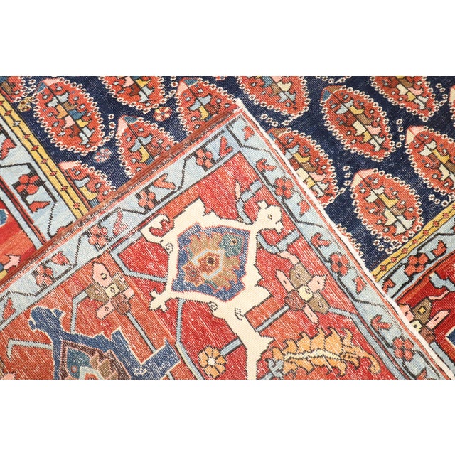 Textile Antique Zabihi Collection Persian Serapi Heriz Rug - 7'10" x 9'10" For Sale - Image 7 of 9