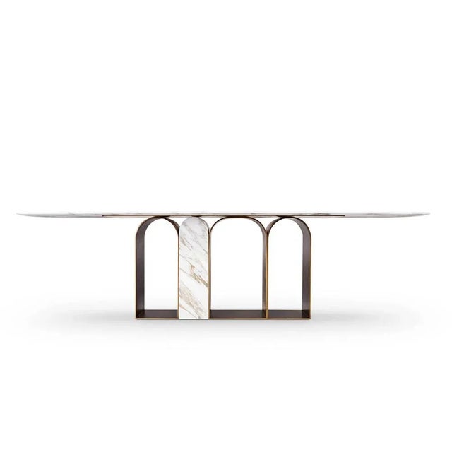 Contemporary Marble Planalto Dining Table by Giorgio Bonaguro For Sale - Image 3 of 12
