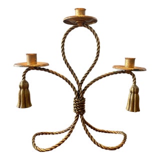 Italian Gilt Tassel Candelabra For Sale