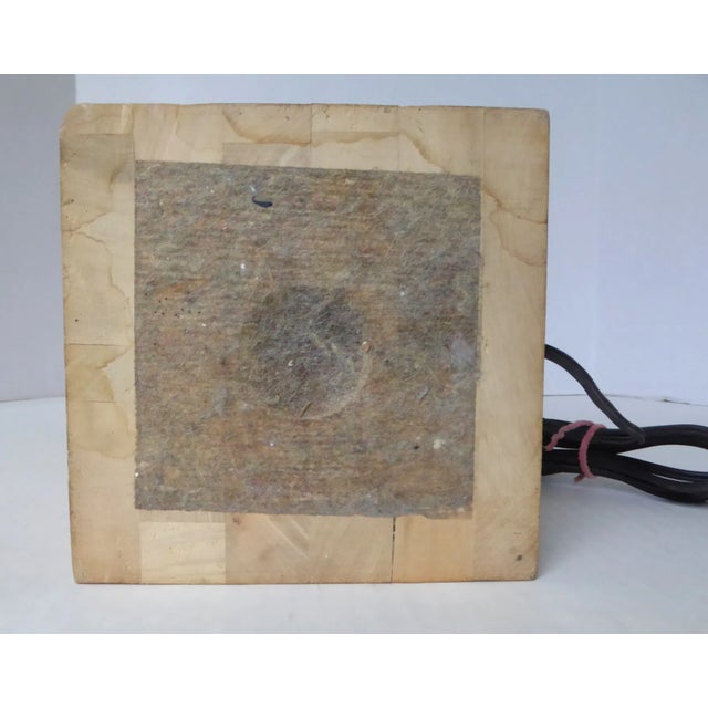 Organic Mid Century Modern Stacked Wood Table Lamp 1960s For Sale - Image 9 of 12