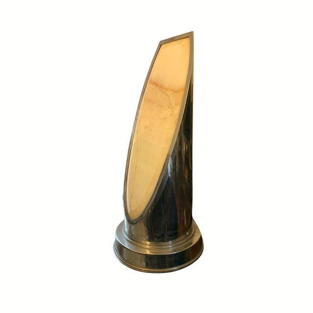 Black Art Deco Style Table Lamp in Onyx, 1970s For Sale - Image 8 of 10