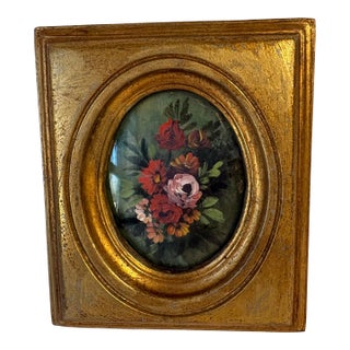 Vintage Gilt Gold Framed Print For Sale