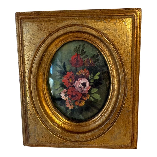 Vintage Gilt Gold Framed Print For Sale