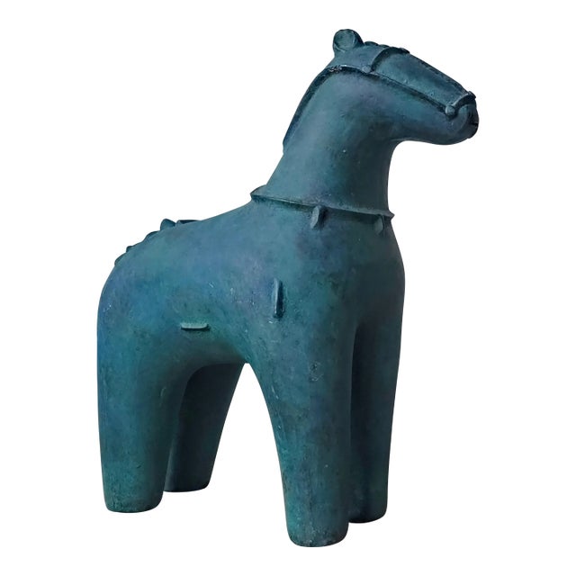 Large Vintage Japanese Haniwa Style Horse Sculpture For Sale