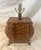 Vintage Chinoiserie Asian Style Bamboo Table Lamp with antique brass feet. Matching rattan shade. Perfect for a Office or...
