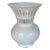 1990s Mikasa White Glazed Porcelain Basket Weave Vase For Sale