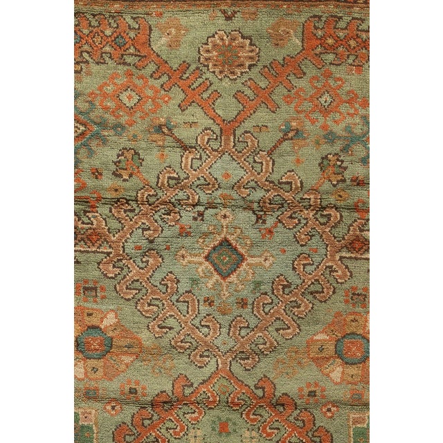 Early 20th Century Zabihi Collection Green Large Irish Donegal Rug - 13'2" x 14'9" For Sale - Image 9 of 12