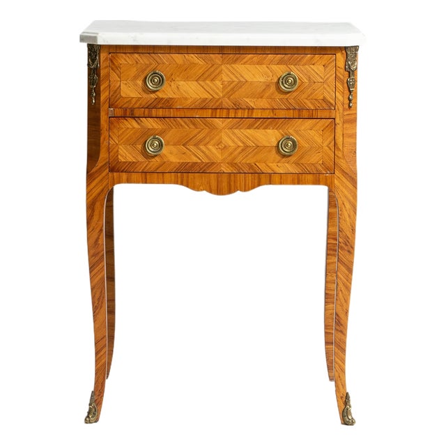 French Chest Of Drawers With Marble Top For Sale