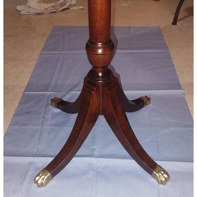 Wood Vintage 1940s Brandt Furniture Mahogany Duncan Phyfe Drop-Leaf Side Table For Sale - Image 7 of 8