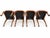 Wood Set of 4 Vintage Queen Anne Style Burl Wood Dining Chairs For Sale - Image 7 of 7