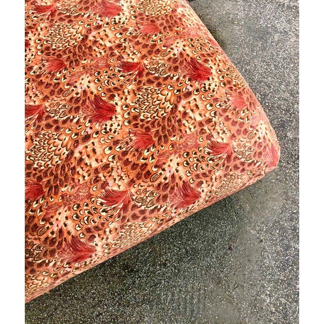 Custom Furniture Builders Custom Made Printed Sectional Sofa For Sale - Image 4 of 6