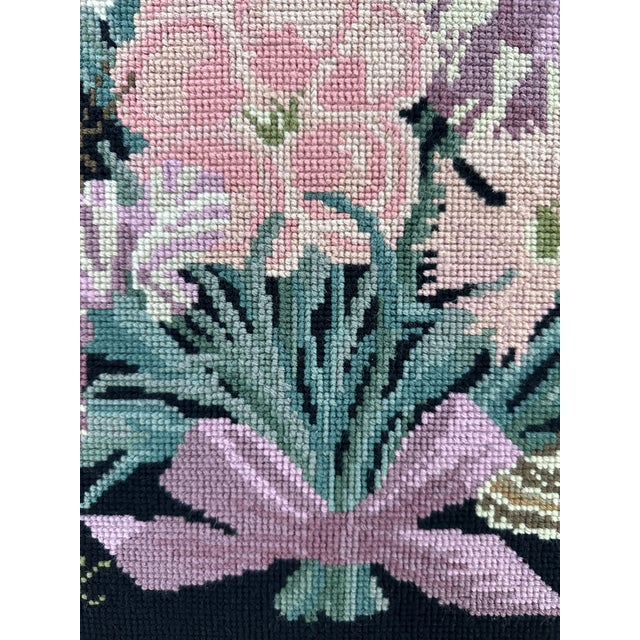 Framed Floral Needlepoint For Sale In Richmond - Image 6 of 8