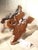 Abstract Vintage Live Edge Burl Redwood Wall Clock For Sale - Image 3 of 15