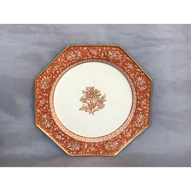 Antique Minton China Hexagonal Decorative Plate For Sale - Image 13 of 13