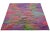This beautiful, modern-textured hand-knotted wool rug features a multicolor color field of purple, pink, green, and blue....