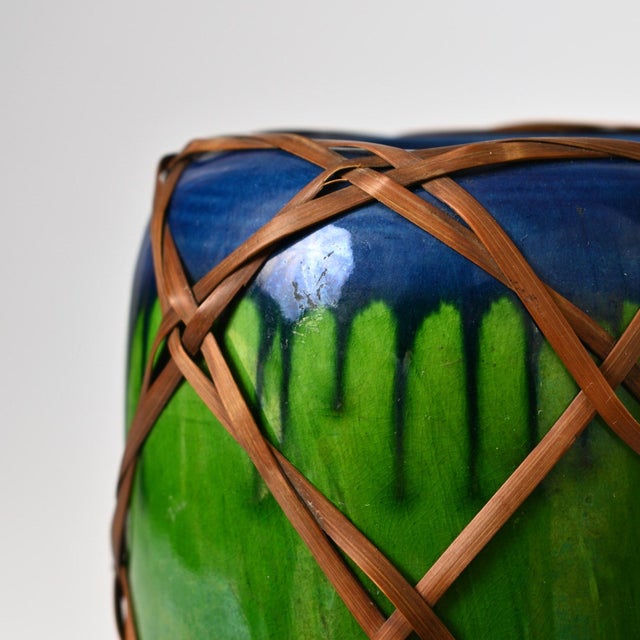 Antique Japanese Awaji Ceramic Vase, 1900s For Sale - Image 12 of 14