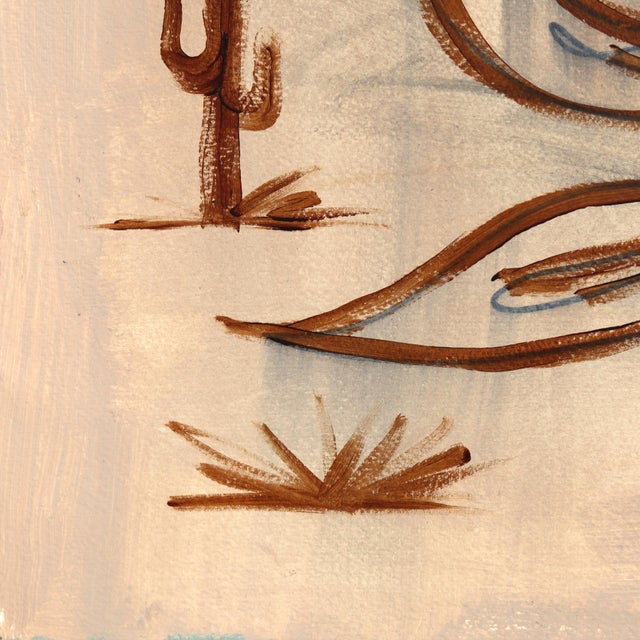 La Lumbre - Abstract Brown Tone Figurative Cowgirl Portrait Original Artwork by Jesse Black For Sale - Image 4 of 7