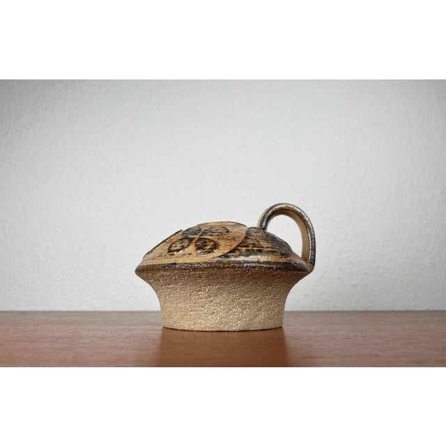 Mid-Century Modern Mid-Century Modern Danish Studio Pottery Mushroom Candleholder in Stoneware by Haico Nitzsche for Søholm, 1960s For Sale - Image 3 of 18