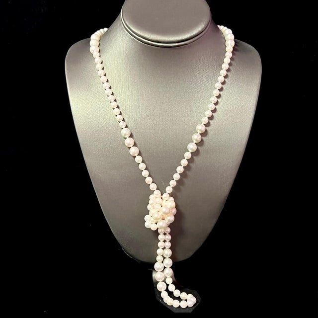 Akoya Pearls Necklace 14k Y Gold Ball Clasp Certified For Sale In New York - Image 6 of 11