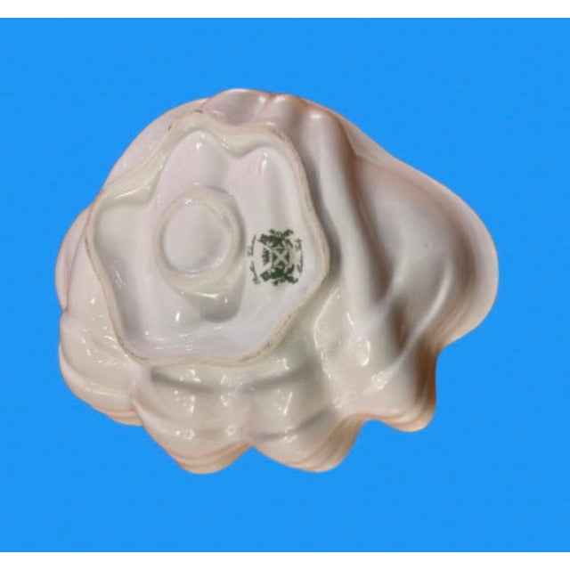 Mid Century Italian Porcelain Clamshell Punch Bowl With Ladle. For Sale - Image 10 of 11