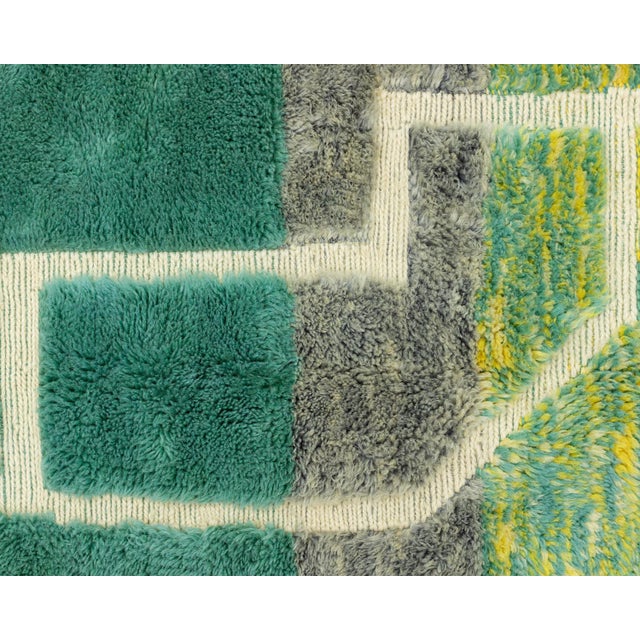 Early 21st Century Hand-Knotted Wool Rug by Azele Studio For Sale - Image 5 of 10