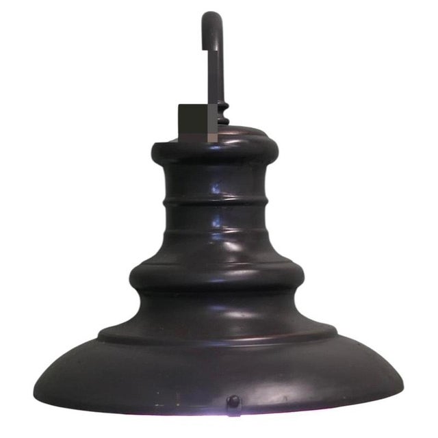 Black Large Industrial Gun Metal Wall Light, 1930 For Sale - Image 8 of 8