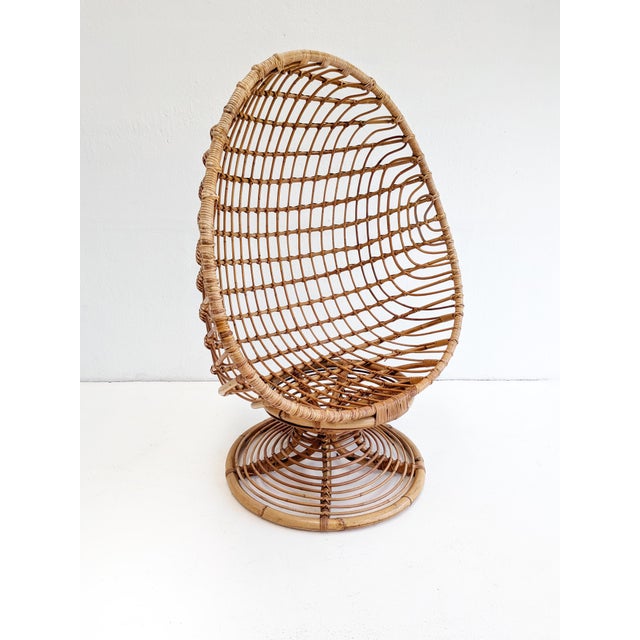 1960s Vintage Rattan Egg Chair, 1960s For Sale - Image 5 of 5