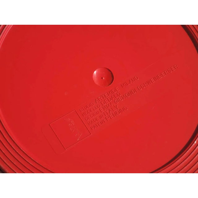 Artemide Dedalo Red Umbrella Stand by Emma Gismondi Schweinberger for Artemide, 1976 For Sale - Image 4 of 5