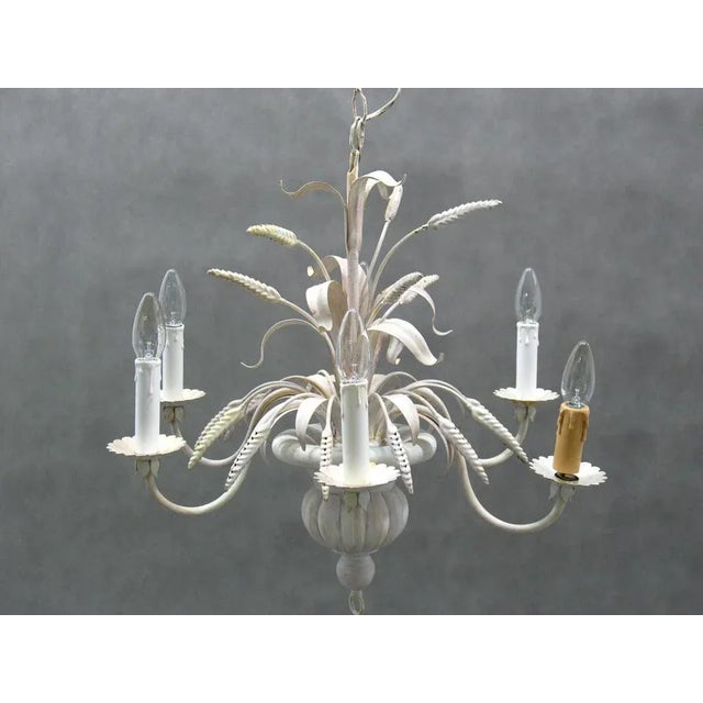 Hollywood Regency Floral Chandelier, 1970s For Sale - Image 10 of 10