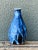 Ceramic Vintage Blue Glazed Ceramic Vase For Sale - Image 7 of 12