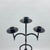 Rustic Hand Forged Wrought Iron Floor Candelabra 44.5″ (113cm) Antique Copper Patina 3-Arm Scroll Design Candle Holder Rustic Fireplace Decor For Sale - Image 3 of 6