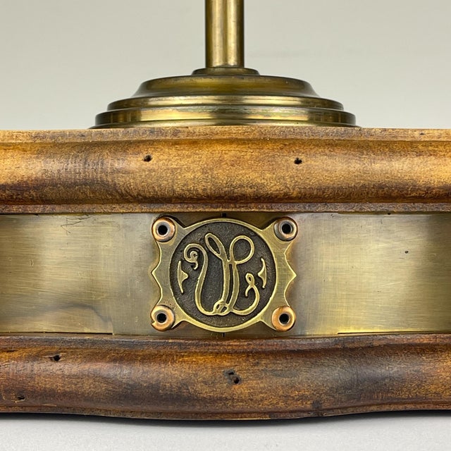 Vintage Wooden and Brass Table Lamp by Qvist & co, Sweden, 1970s For Sale - Image 11 of 18