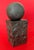 Matt Black Brutalist Ball and Column Sculpture For Sale - Image 4 of 8