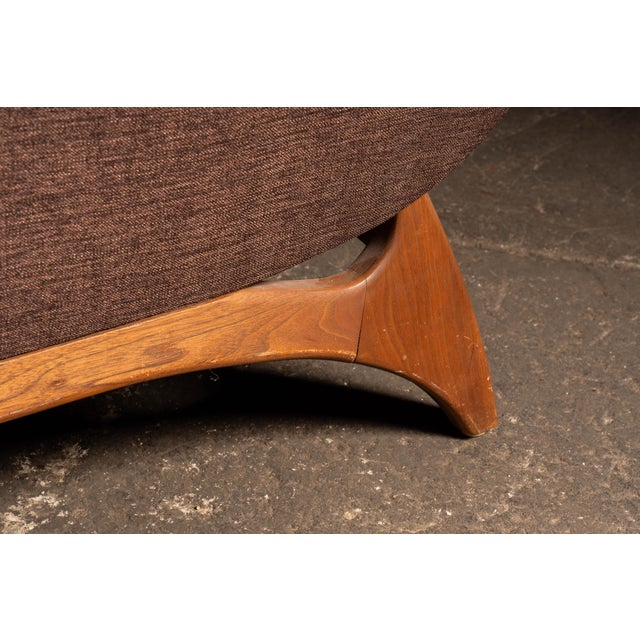 MCM Italian-Inspired Gondola Sofa in Brown For Sale - Image 9 of 12
