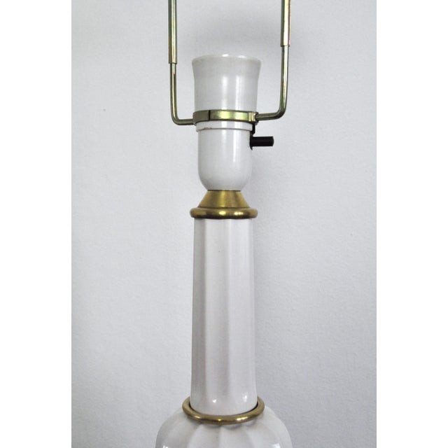 Metal Danish Heiberg Table Lamps in Porcelain from Søholm, 1940s, Set of 2 For Sale - Image 7 of 14