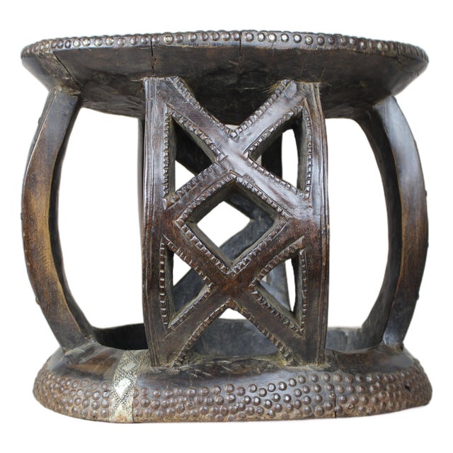 Vintage Baule Wooden Side Table For Sale