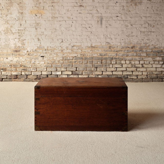 19th Century French Camphor Wooden Marine Chest For Sale - Image 4 of 9