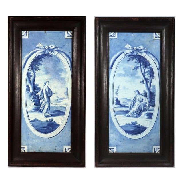 German Tin-Glazed Earthenware Plaques With Bucolic Scenes, Nurnberg For Sale - Image 12 of 12