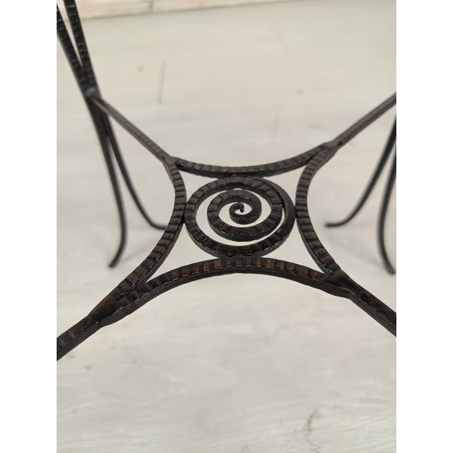 Art Deco Wrought Iron and Marble Side Table, 1920s For Sale - Image 9 of 14