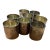 Mid 20th Century Italian Hand-Finished Hammered Silver-Plated Cups by Calegaro - Set of 8 For Sale