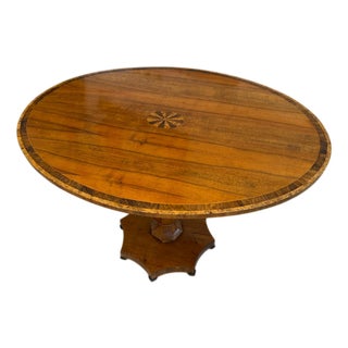 Biedermeier Oval Side Table For Sale