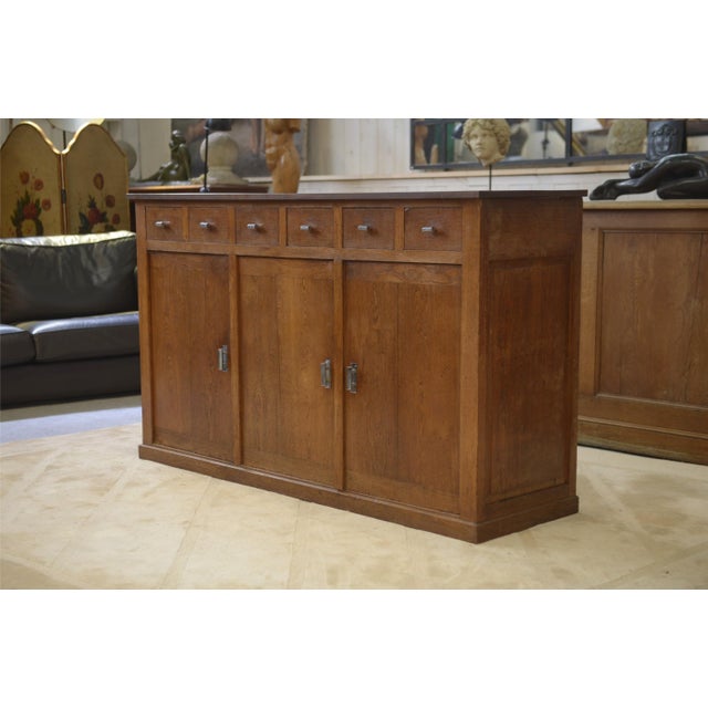 Modernist Art Deco Oak Buffet, 1940s For Sale - Image 15 of 15
