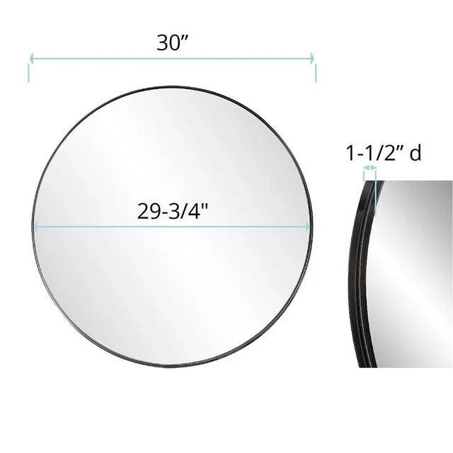 Stainless Steel Round Mirror For Sale In Chicago - Image 6 of 8