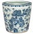 Chinese Vintage Porcelain Cache-Pot Planter with Blue and White Landscape For Sale - Image 13 of 13