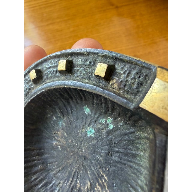 Brutalist Horseshoe Ashtray in Bronze, 1950s For Sale - Image 13 of 18