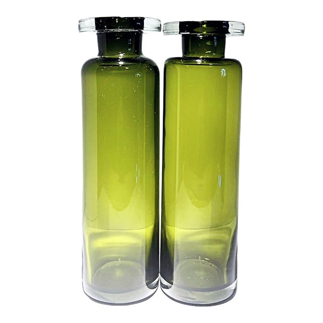 Pair of "The Alchemist" Jars in Green For Sale