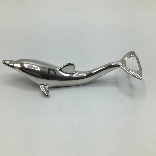 International Silver Dolphin Bottle Opener and Bottle Stopper by International Silver Company- Two Piece For Sale - Image 4 of 12