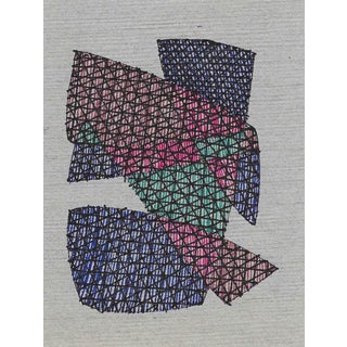 1980s Mid-Century Modern Style Drawing by William Glen Davis For Sale