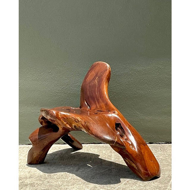 Vintage Organic Form Wood Accent Chair For Sale - Image 13 of 18