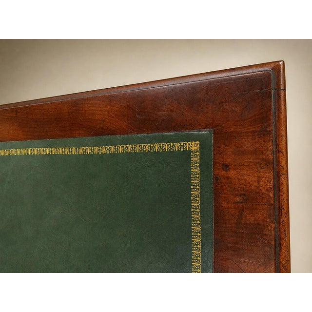 Monumental 19th Century Mahogany Campaign Partner’s Library Desk For Sale - Image 4 of 12
